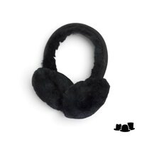 fiebig earwarmers leather and wool black