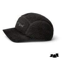 kangol cap script faux sherpa 5 panel black