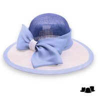 frasconi gelegenheidshoed giulia strik sinamay 3tone blauw