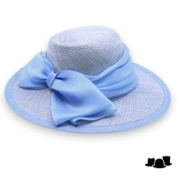 frasconi gelegenheidshoed doria sisal zijde azuur blauw