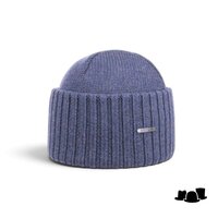 stetson beanie northport merino wool knit graphite blue