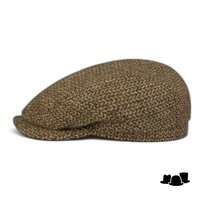 stetson driver cap harris tweed brown beige green