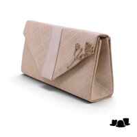 maddox bespoke korte handtas sinamay en satijn champagne