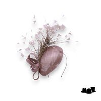 maddox cocktail dopje drop feathers sinamay taupe
