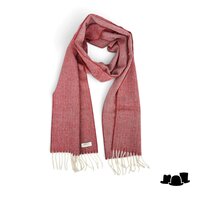 mcnutt of donegal irish wool scarf visgraat tabasco rood