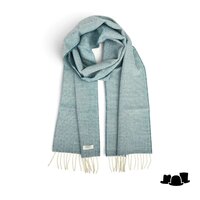 mcnutt of donegal irish wool scarf spotted turquoise