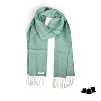 mcnutt of donegal irish wool scarf visgraat spearmint