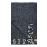 wigens scarf wool herringbone navy 