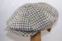 Wigéns Newsboy Classic Cap Wool Houndstooth Blue Taupe_
